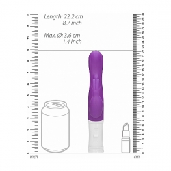 VIBRADOR RAMPANTE CONEJITO CON ROTACIÓN - MORADO