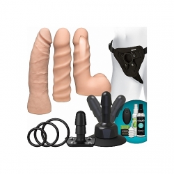 KIT DUAL DENSITY ULTRASKYN VIBRADOR PARA PRINCIPIANTES - VAINILLA