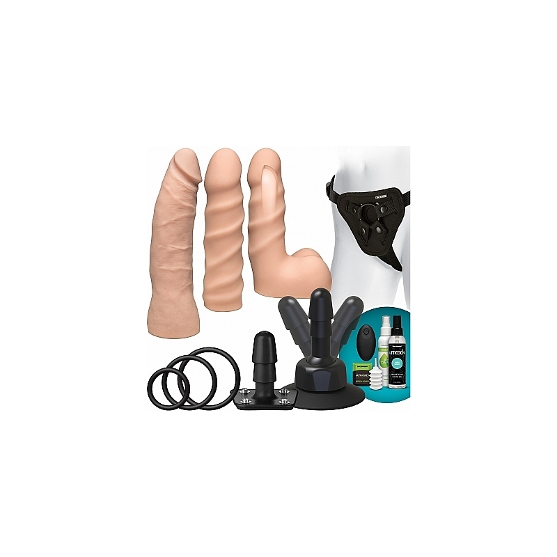 KIT DUAL DENSITY ULTRASKYN VIBRADOR PARA PRINCIPIANTES - VAINILLA