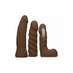 KIT DUAL DENSITY ULTRASKYN VIBRADOR PARA PRINCIPIANTES - CHOCOLATE