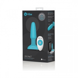 RIMMING PLUG 2 VIBRADOR CON MANDO - TURQUESA