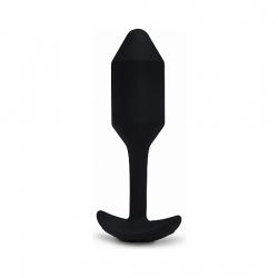 SNUG PLUG ANAL SILICONA CON VIBRACIÓN 12CM - NEGRO