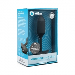 SNUG PLUG ANAL SILICONA CON VIBRACIÓN 12CM - NEGRO