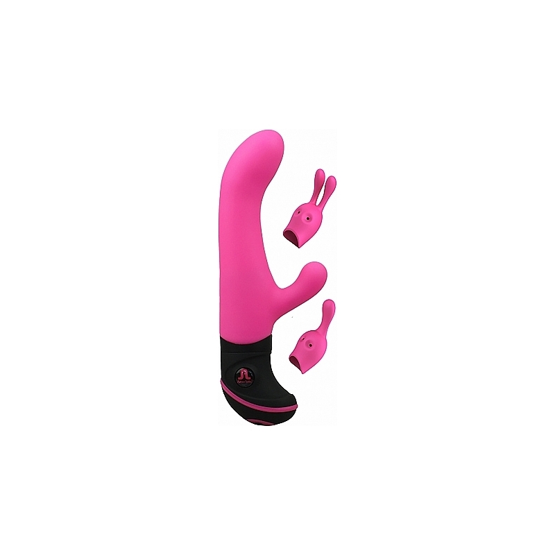 BUTCH CASSIDY VIBRADOR CON CABEZALES INTERCAMBIABLES - ROSA