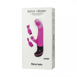 BUTCH CASSIDY VIBRADOR CON CABEZALES INTERCAMBIABLES - ROSA