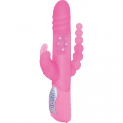 E RABBIT TRIPLE PLAY- VIBRADOR TRIPLE ESTIMULACIÓN ROSA