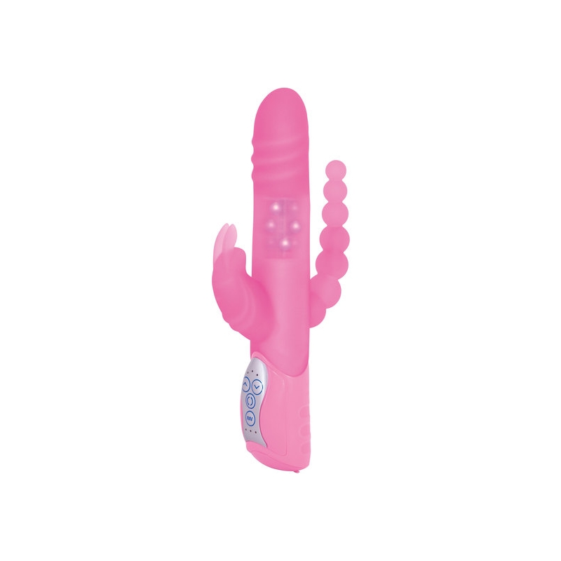 E RABBIT TRIPLE PLAY- VIBRADOR TRIPLE ESTIMULACIÓN ROSA