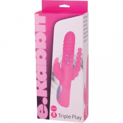 E RABBIT TRIPLE PLAY- VIBRADOR TRIPLE ESTIMULACIÓN ROSA