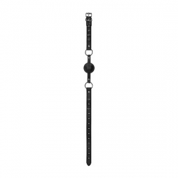 OUCH! SKULLS AND BONES MORDAZA CON BOLA DE SILICONA - NEGRO