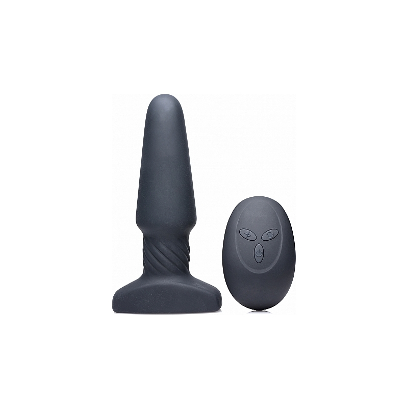 SLIM R SMOOTH PLUG VIBRADOR CON CONTROL REMOTO - NEGRO