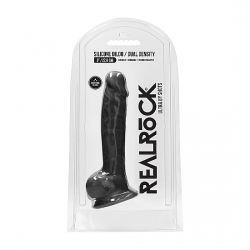 PENE DE SILICONA CON TESTÍCULOS 22,8CM - NEGRO
