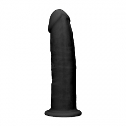 DILDO DE SILICONA SIN TESTÍCULOS 15,3CM - NEGRO