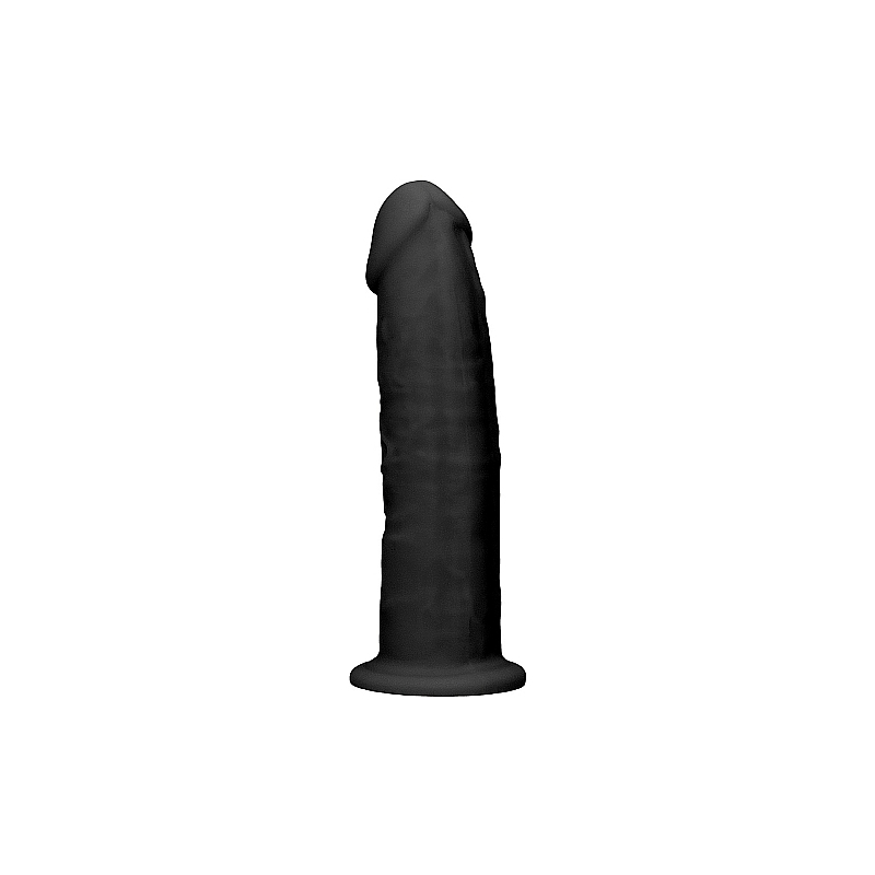 DILDO DE SILICONA SIN TESTÍCULOS 15,3CM - NEGRO