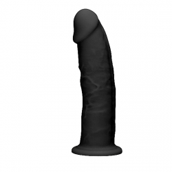 DILDO DE SILICONA SIN TESTÍCULOS 15,3CM - NEGRO