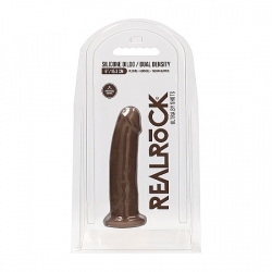 DILDO DE SILICONA SIN TESTÍCULOS 15,3CM - MARRÓN