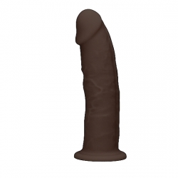 DILDO DE SILICONA SIN TESTÍCULOS 15,3CM - MARRÓN