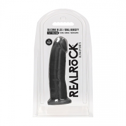 DILDO DE SILICONA SIN TESTÍCULOS 19,2CM - NEGRO