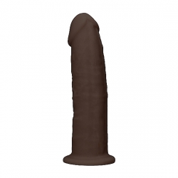 DILDO DE SILICONA SIN TESTÍCULOS 19,2CM - MARRÓN