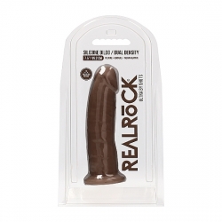 DILDO DE SILICONA SIN TESTÍCULOS 19,2CM - MARRÓN