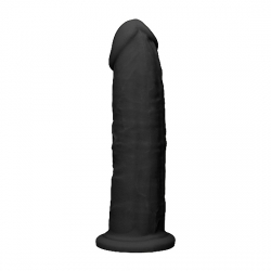 DILDO DE SILICONA SIN TESTÍCULOS 22,8CM - NEGRO