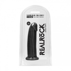 DILDO DE SILICONA SIN TESTÍCULOS 22,8CM - NEGRO