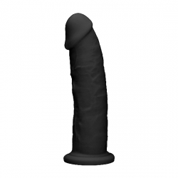 DILDO DE SILICONA SIN TESTÍCULOS 22,8CM - NEGRO