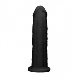 DILDO DE SILICONA SIN TESTÍCULOS 22,8CM - NEGRO