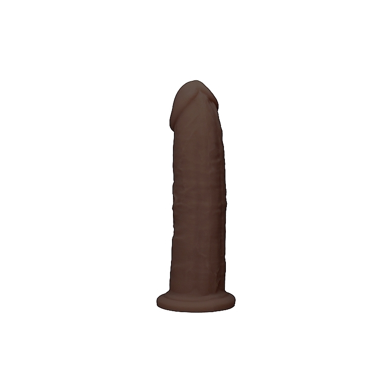 DILDO DE SILICONA SIN TESTÍCULOS 22,8CM - MARRÓN