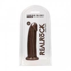 DILDO DE SILICONA SIN TESTÍCULOS 22,8CM - MARRÓN