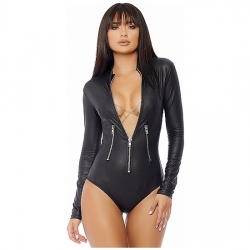 MASTER BODY MANGA LARGA CON ESCOTE V - NEGRO