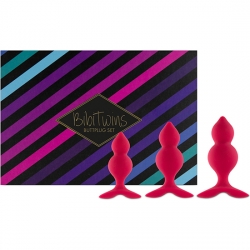 FEELZTOYS - BIBI TWIN SET DE 3 PLUGS ANALES - ROSA