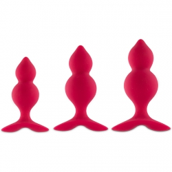 FEELZTOYS - BIBI TWIN SET DE 3 PLUGS ANALES - ROSA