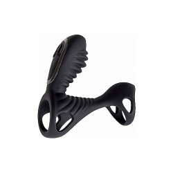 GLADIATOR F ANILLO VIBRADOR CON PLUG Y MANDO A DISTANCIA - NEGRO