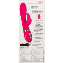 CONEJITO VIBRADOR DE SILICONA ULTRA-SOFT - ROSA