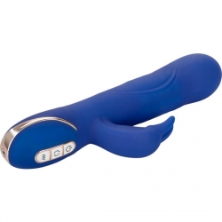 CONEJITO VIBRADOR DE SILICONA CON ROTACIÓN - AZUL