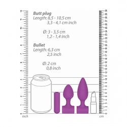 KIT DE SILICONA MORADO RECARGABLE USB - MORADO