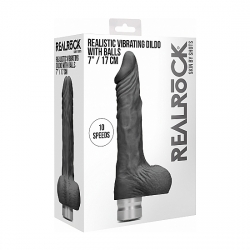 PENE REALÍSTICO CON VIBRACIÓN 17CM - NEGRO