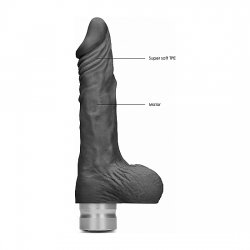 PENE REALÍSTICO CON VIBRACIÓN 17CM - NEGRO