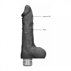 PENE REALÍSTICO CON VIBRACIÓN 20CM - NEGRO