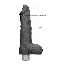 PENE REALÍSTICO CON VIBRACIÓN 23CM - NEGRO