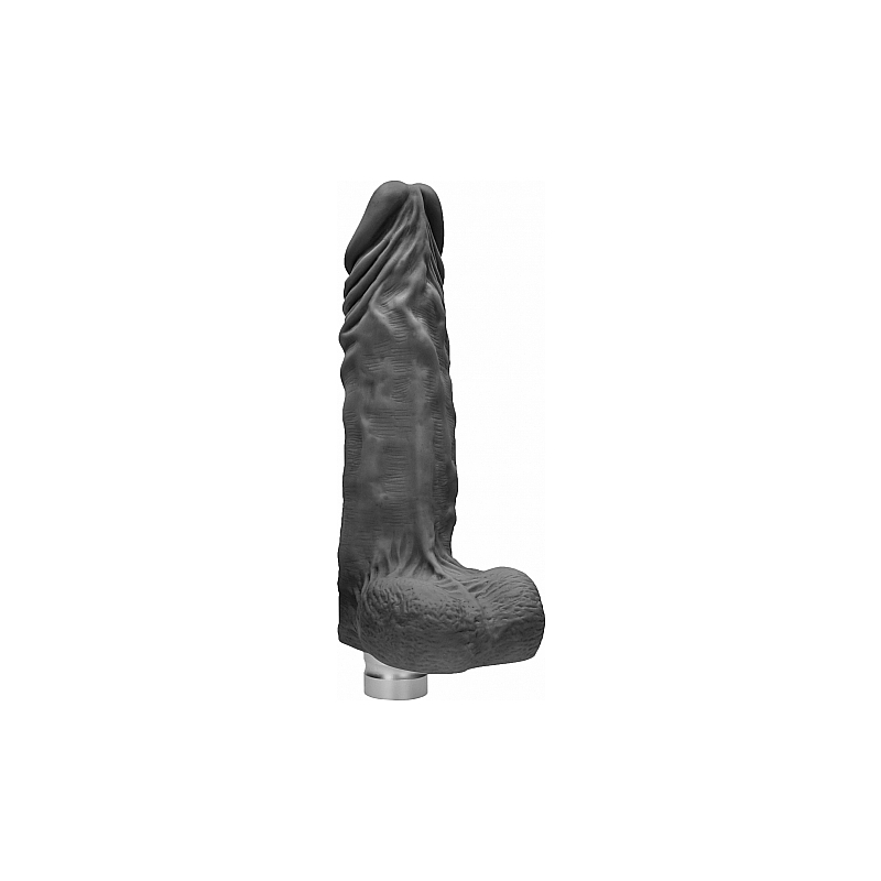 PENE REALÍSTICO CON VIBRACIÓN 25CM - NEGRO