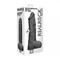 PENE REALÍSTICO CON VIBRACIÓN 25CM - NEGRO