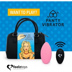 FEELZTOYS - BRAGUITA VIBRADORA CON MANDO - ROSA