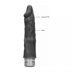 17 CM VIBRADOR REAL NEGRO