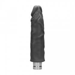 23 CM REALISTIC VIBRATING DILDO NEGRO