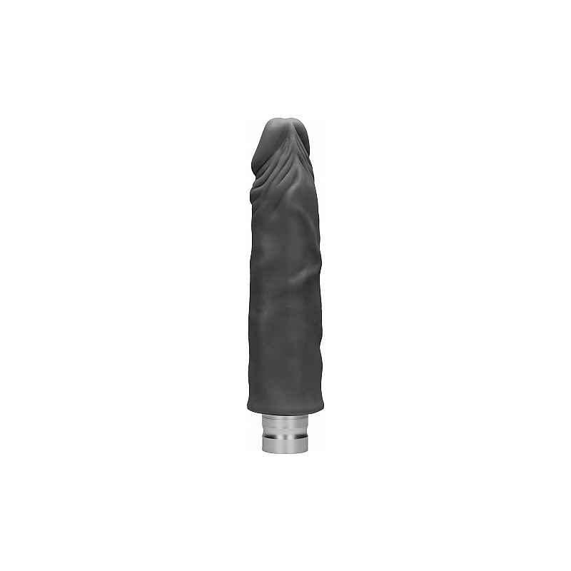 23 CM REALISTIC VIBRATING DILDO NEGRO