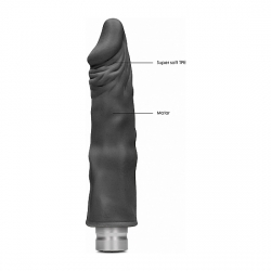 23 CM REALISTIC VIBRATING DILDO NEGRO