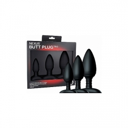 KIT DE 3 DILDOS DE SILICONA S M L NEGRO