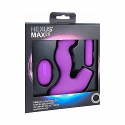 MAX 20 MASAJEADOR DILDO UNISEX CON CONTROL REMOTO MORADO