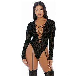 FELINE LUSTFUL LONG SLEEVE BODY NEGRO